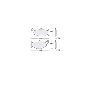 TRW Lucas Bremsklötze Sintermetall Hinten MCB783SH 3322937422470