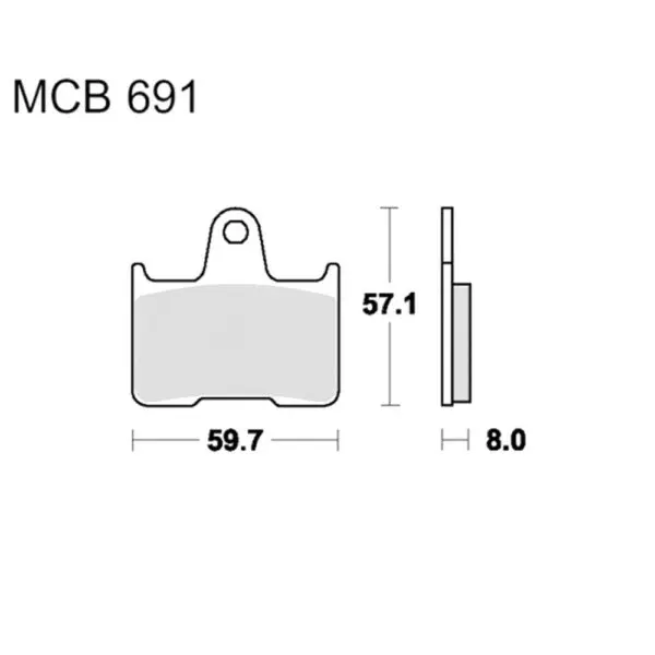 TRW Lucas Bremsklötze Sintermetall Hinten MCB691SH 3322937510795