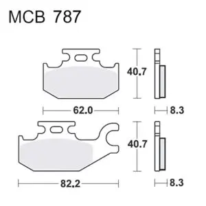 TRW Lucas Bremsklötze Sintermetall Silber MCB787SI 3322937492978