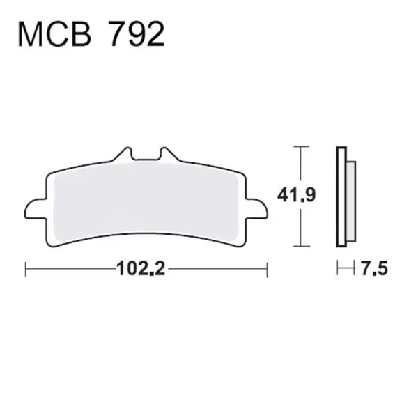 TRW Lucas Bremsklötze Sintermetall Vorn MCB792SV 3322937510832