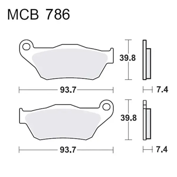 TRW Lucas Bremsklötze Standard f. MBK YP 125 uvm. MCB786 3322937492961
