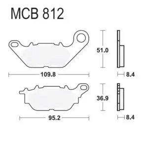TRW Lucas Bremsklötze Standard f. Yamaha XC 115 S uvm. MCB812 3322937740253