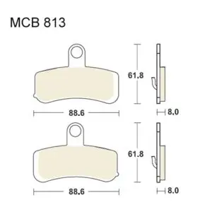 TRW Lucas Bremsklötze Sintermetall Vorn MCB813SV 3322937740260