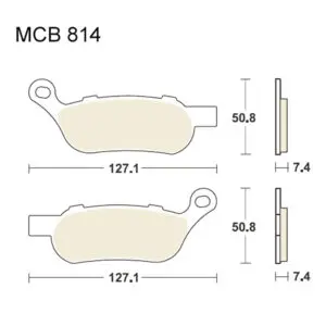 TRW Lucas Bremsklotz Sinter SH passend zu Harley Davidson FLD 1690 Dyna Switchb