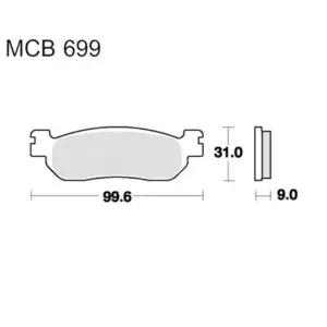 TRW Lucas Bremsklötze Sintermetall Hinten Yamaha YP 125 RA MCB699SH 332293729861