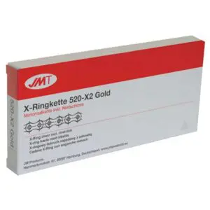 JMT X-Ringkette 520x2gold/108 Kette Offen + Nietschloss Aprilia Moto 650 Gold GB