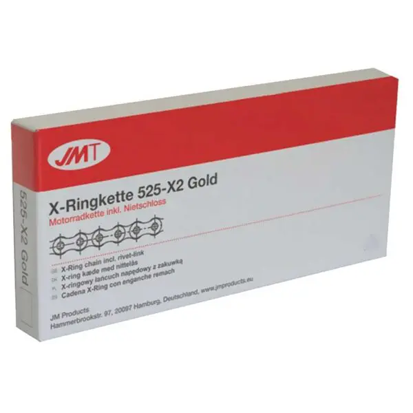 JMT X-Ringkette 525x2gold/110 Kette Offen + Nietschloss Benelli TNT 899 Gold GBJ