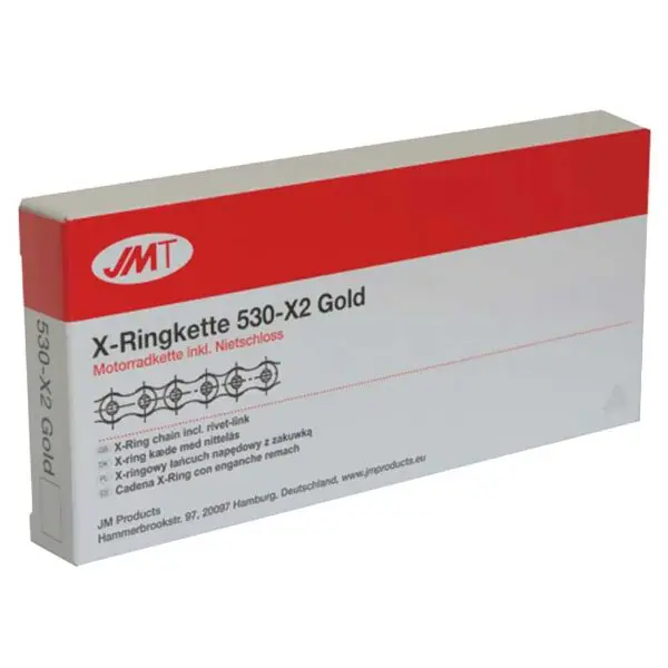 JMT X-Ringkette 530x2gold/108 Kette Offen + Nietschloss Cagiva Elefant 750 E Gol