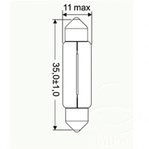 JMP Lampe 6V5W SV8.5-8 11X35MM 10 Stück